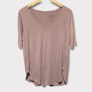 Torrid Super Soft Knit 3/4 Sleeve Mauve Tee